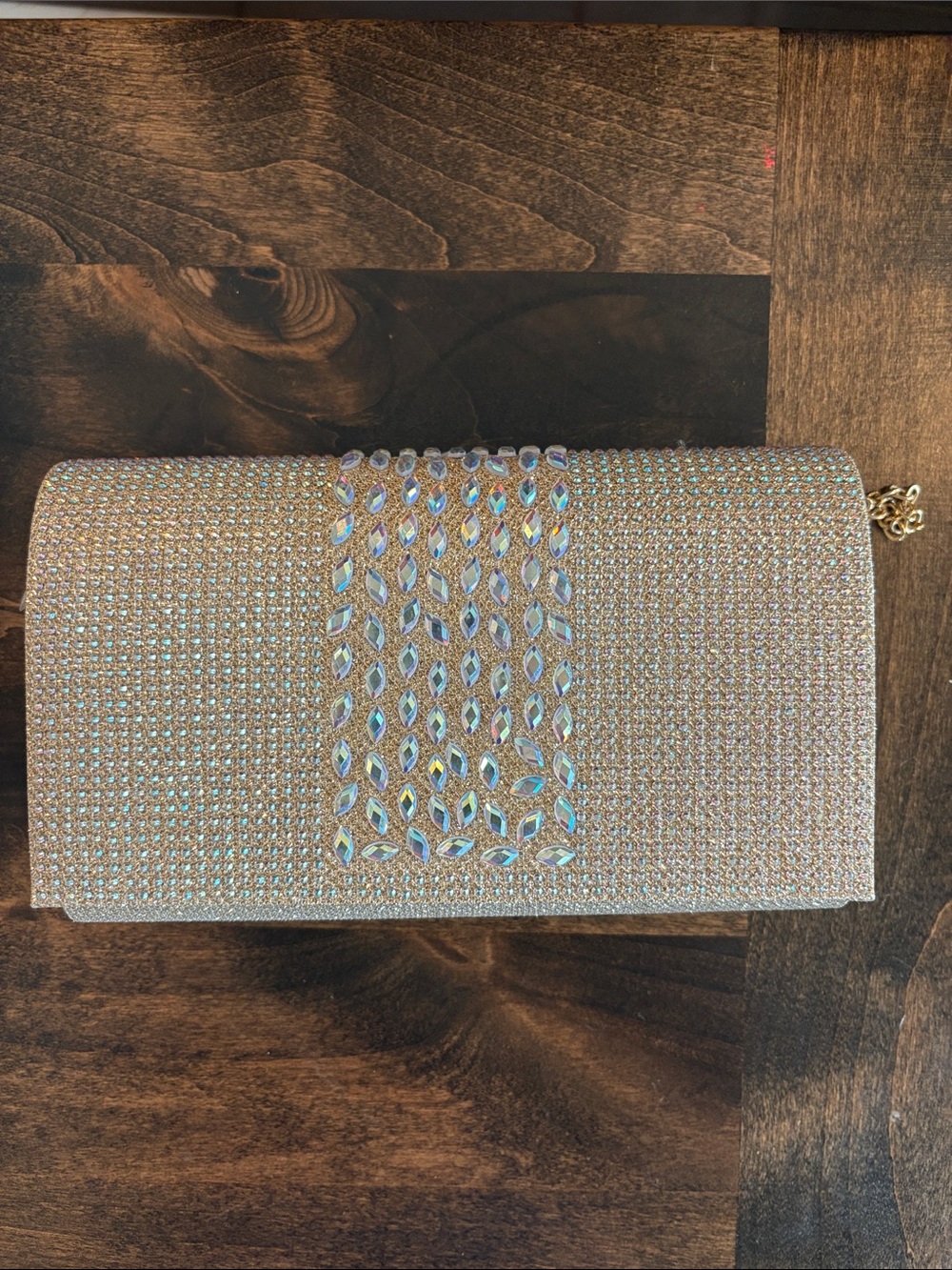 Gunne Sax x Jessica McClintock Waverly Bead Bag in Champagne- MOB bag - NWT